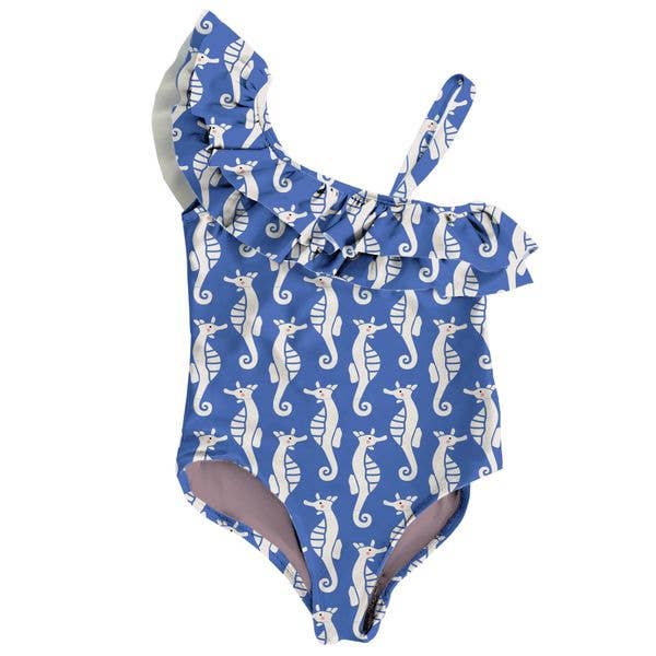Bermies Poseidon Girls One Piece Bathing Suit