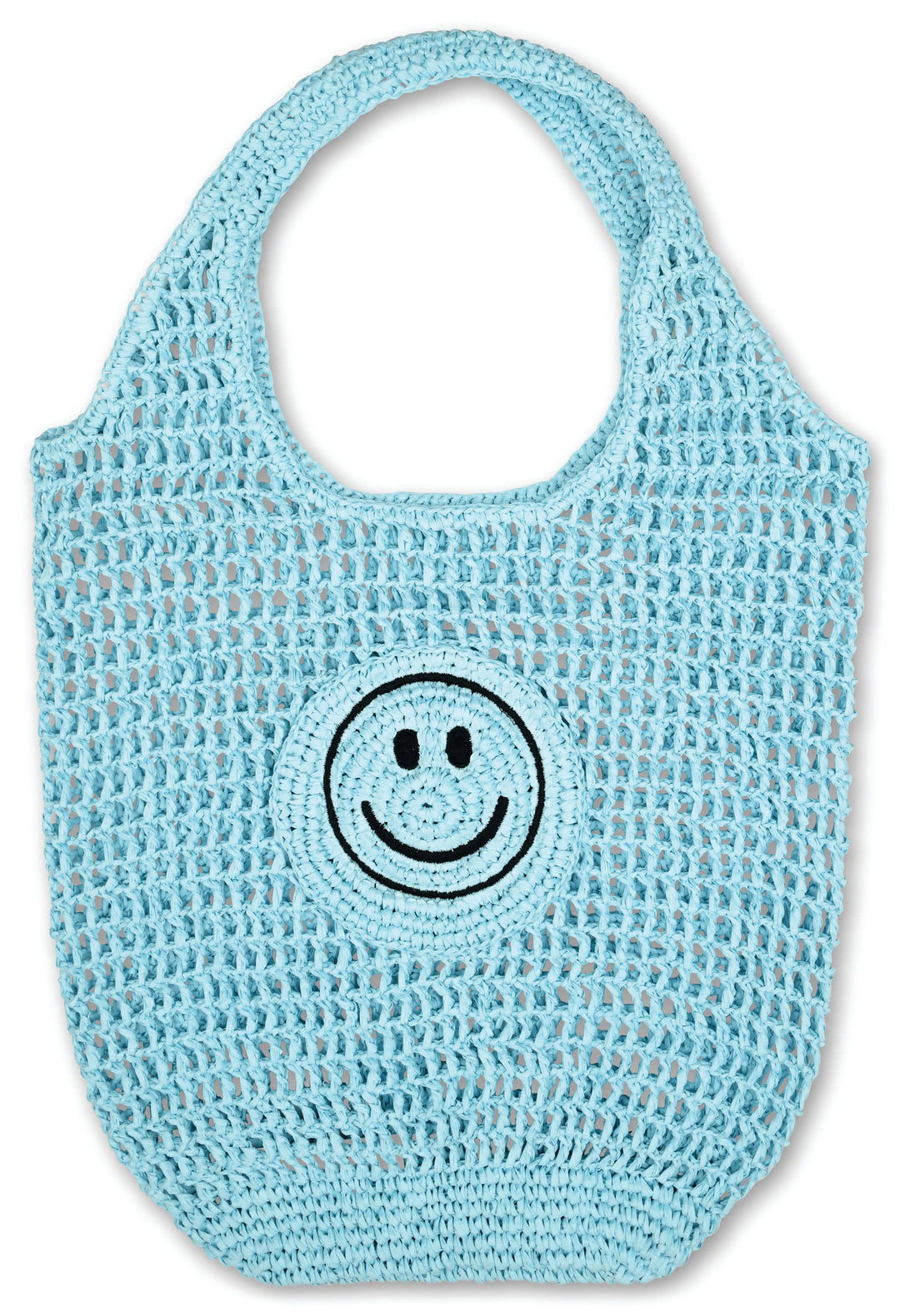 BLUE STRAW BAG