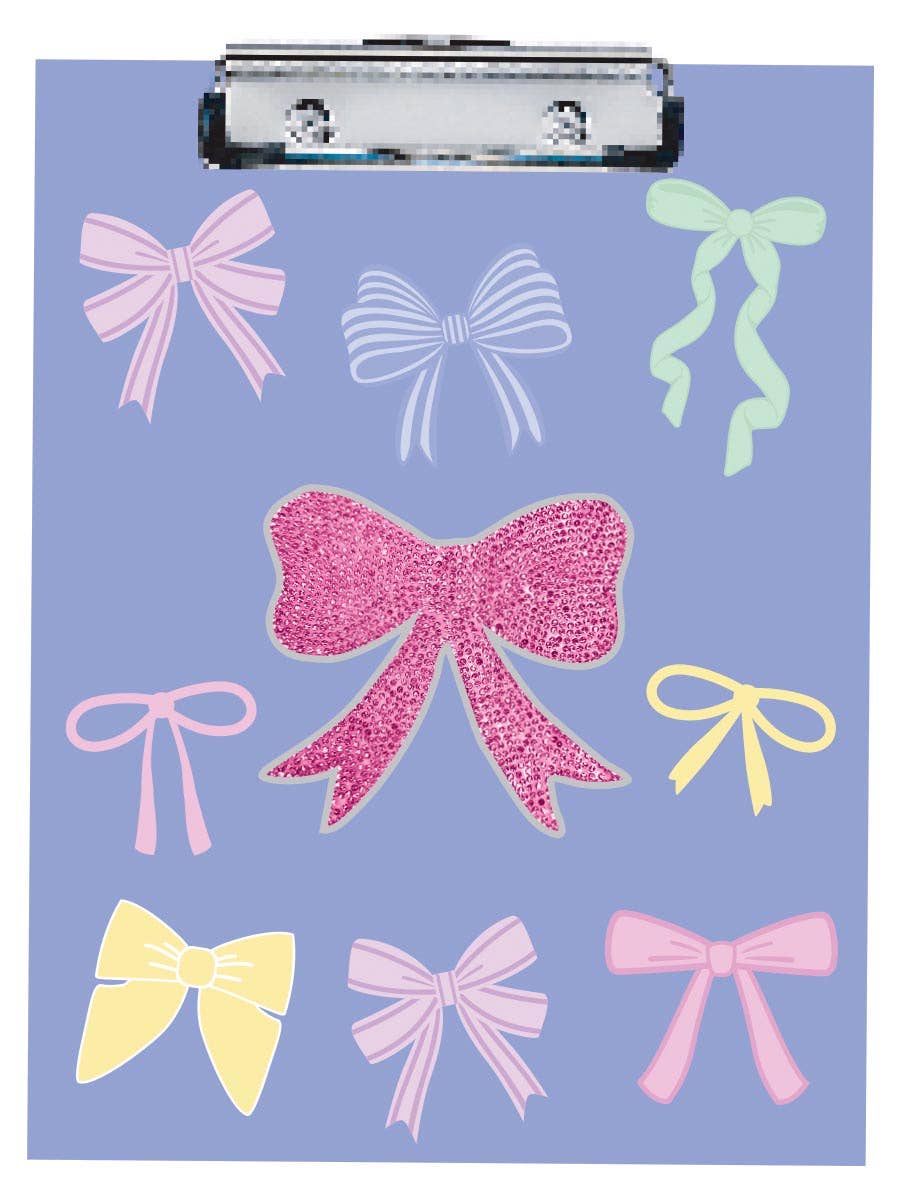 PRETTY BOWS CLIPBOARD SET