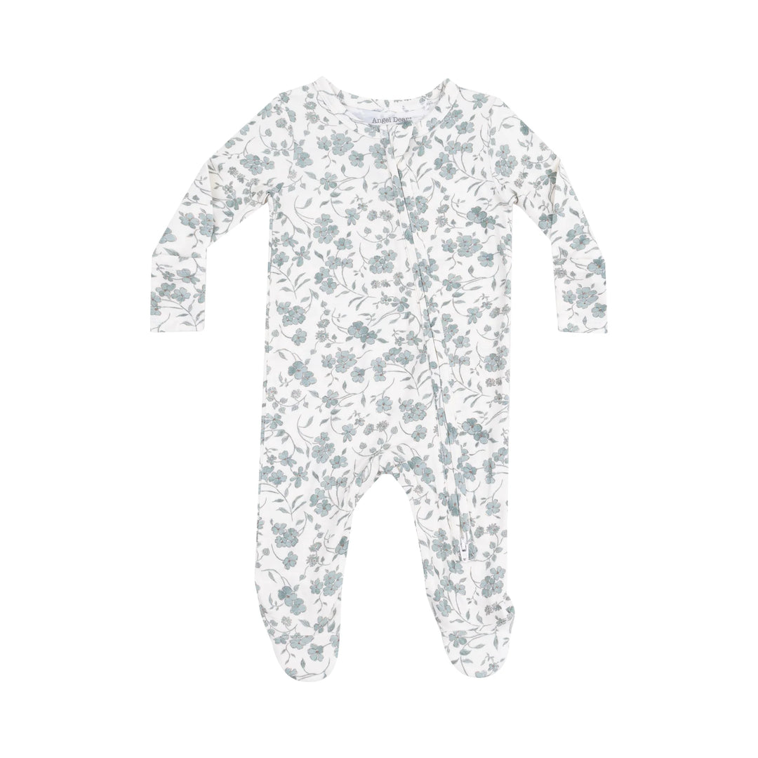 Baby's Breathe Floral 2 Way Zipper Footie