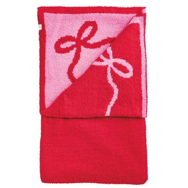 Bows Holiday Chenille Blanket
