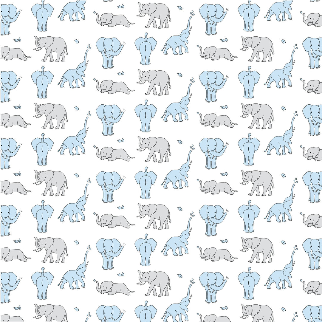 Elephants Boy Zipper Footie