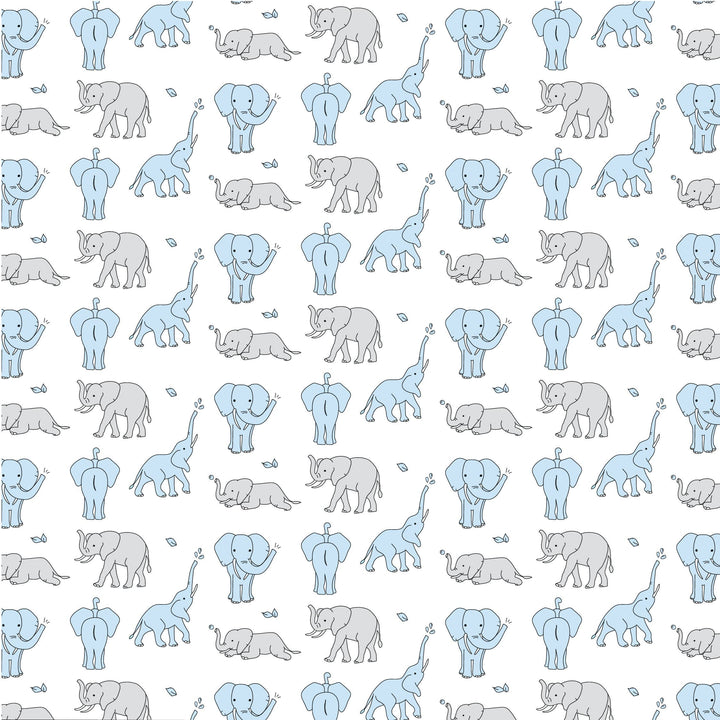 Elephants Boy Zipper Footie