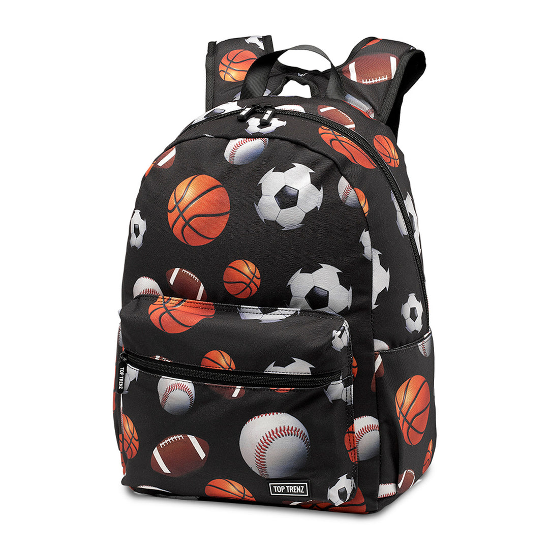 Black Sports Canvas Backpack