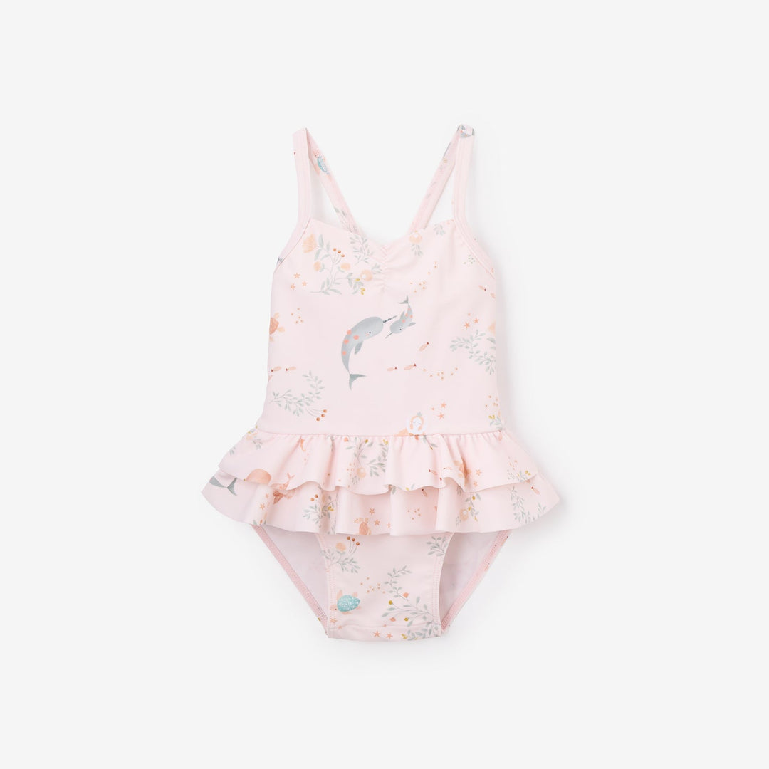 Pink Sea Magic Baby Ruffle Swimsuit