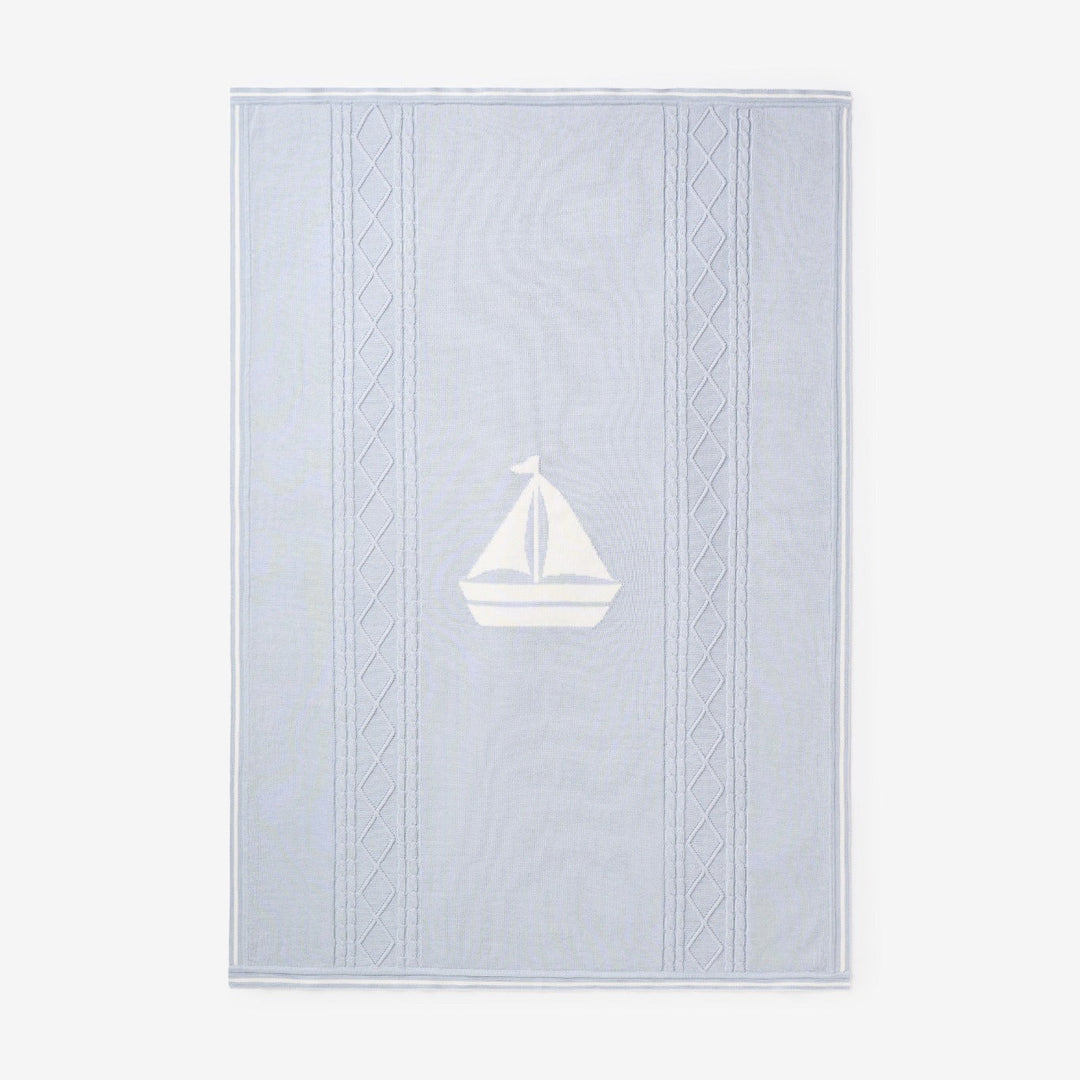 Nautical Cotton Cable Knit Blanket