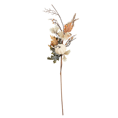Pumpkin And Oak Leaf Branch