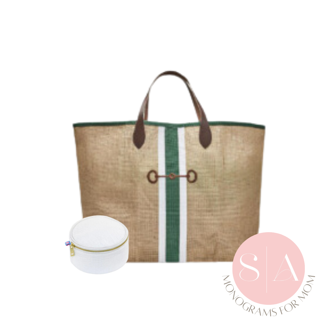 Country Tote and Button Bag Set Monograms for Moms Collection