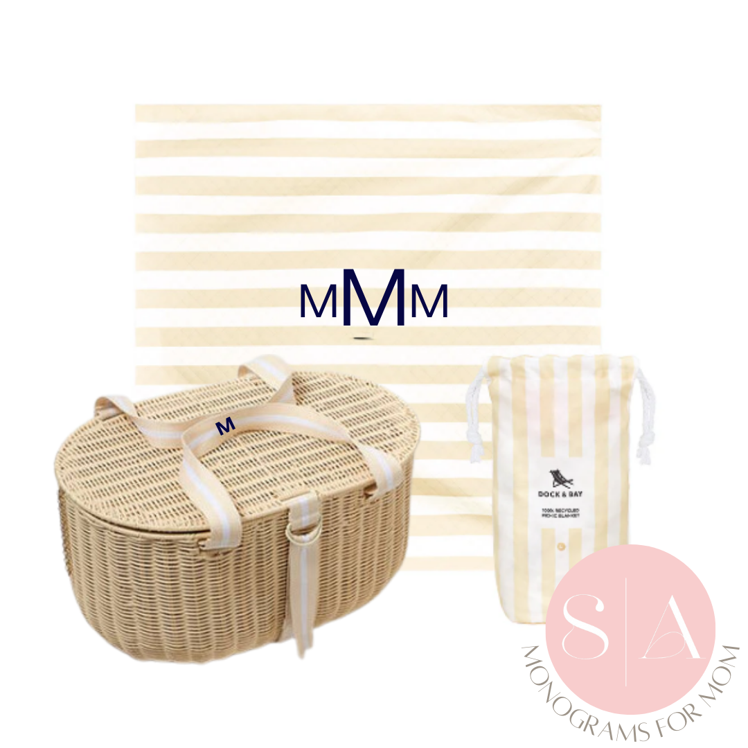 Le Weekend Picnic Set Monograms for Moms Collection