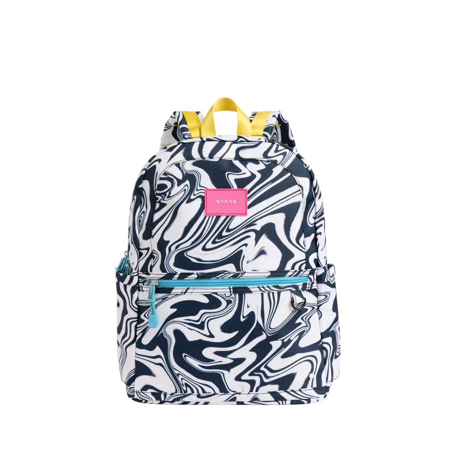 Marbled Kane Double Pocket Backpack – Stitching Around Collections