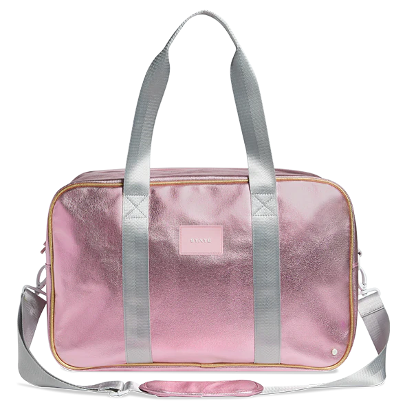 State Bags | Rockaway Duffle Metallic Pink/Silver
