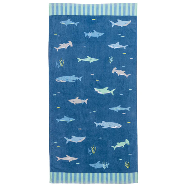 Beach & Bath Towel Sharks by Stephan Joseph