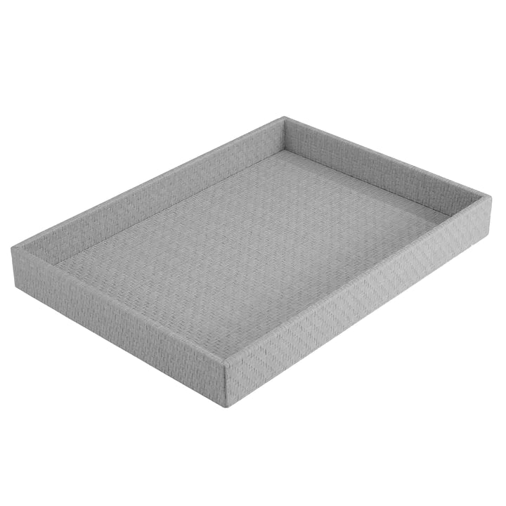 Wicker Tray Gray Rectangular by Bodrum
