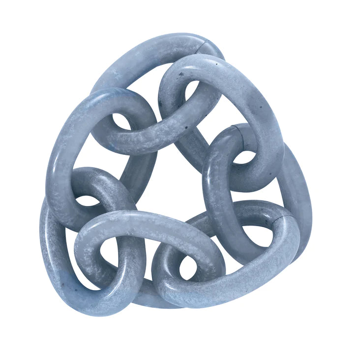 Set of 4 Napkin Rings Chain Link Design Periwinkle by Bodrum