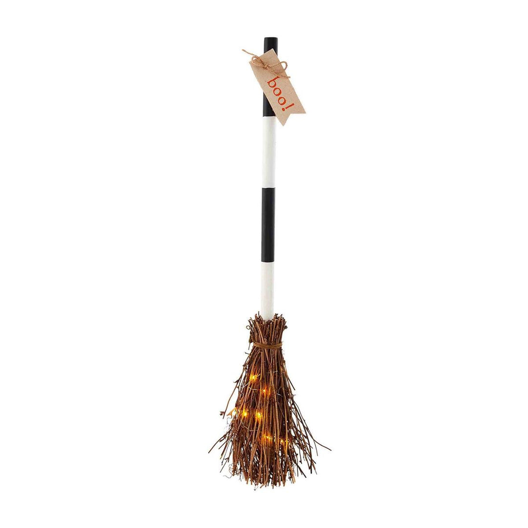 BOO LIGHT UP BROOM DECOR by Mud Pie