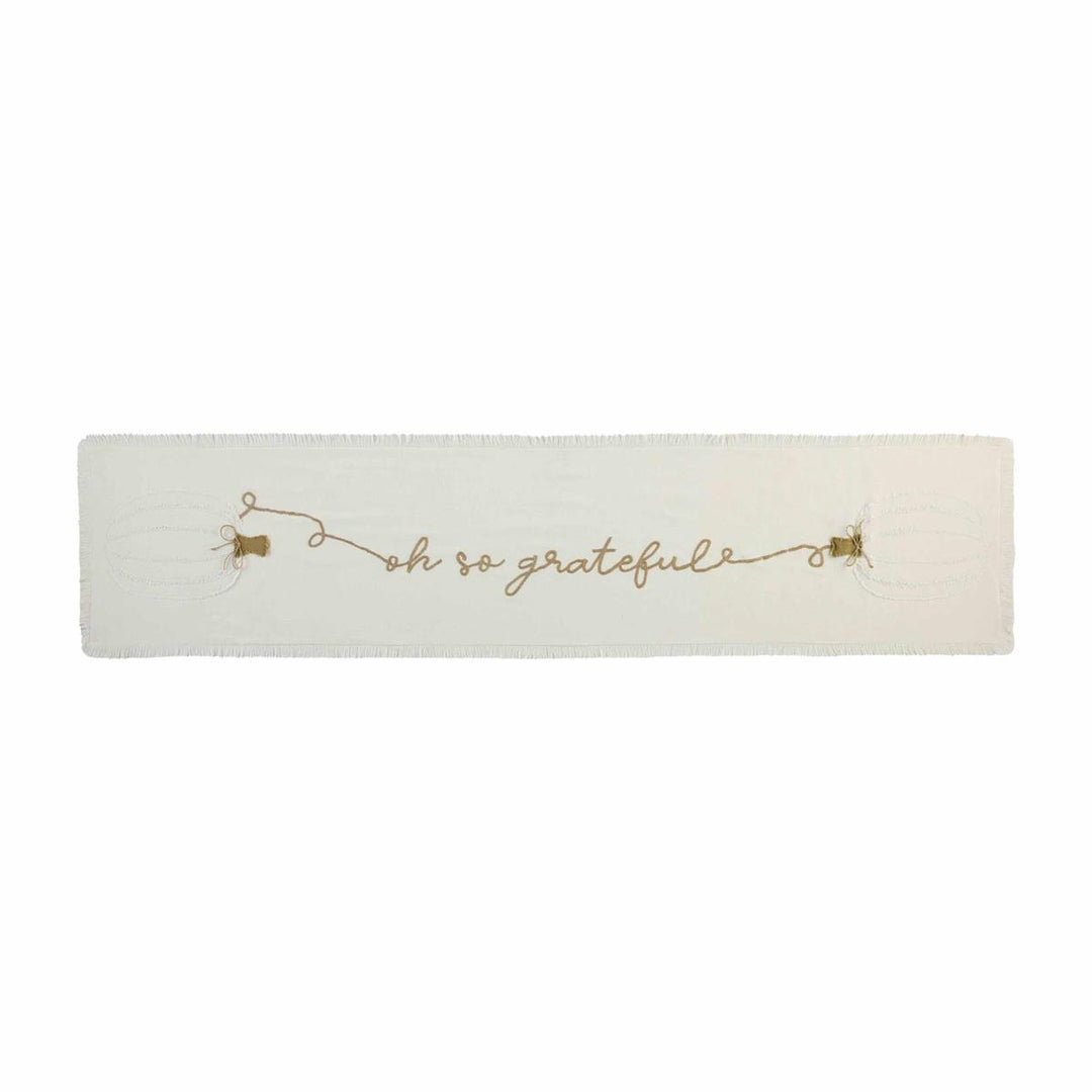 Oh So Grateful Table Runner by Mud Pie