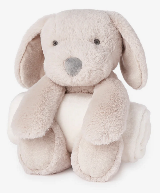 Puppy Bedtime Huggie Plush Toy with Blanket