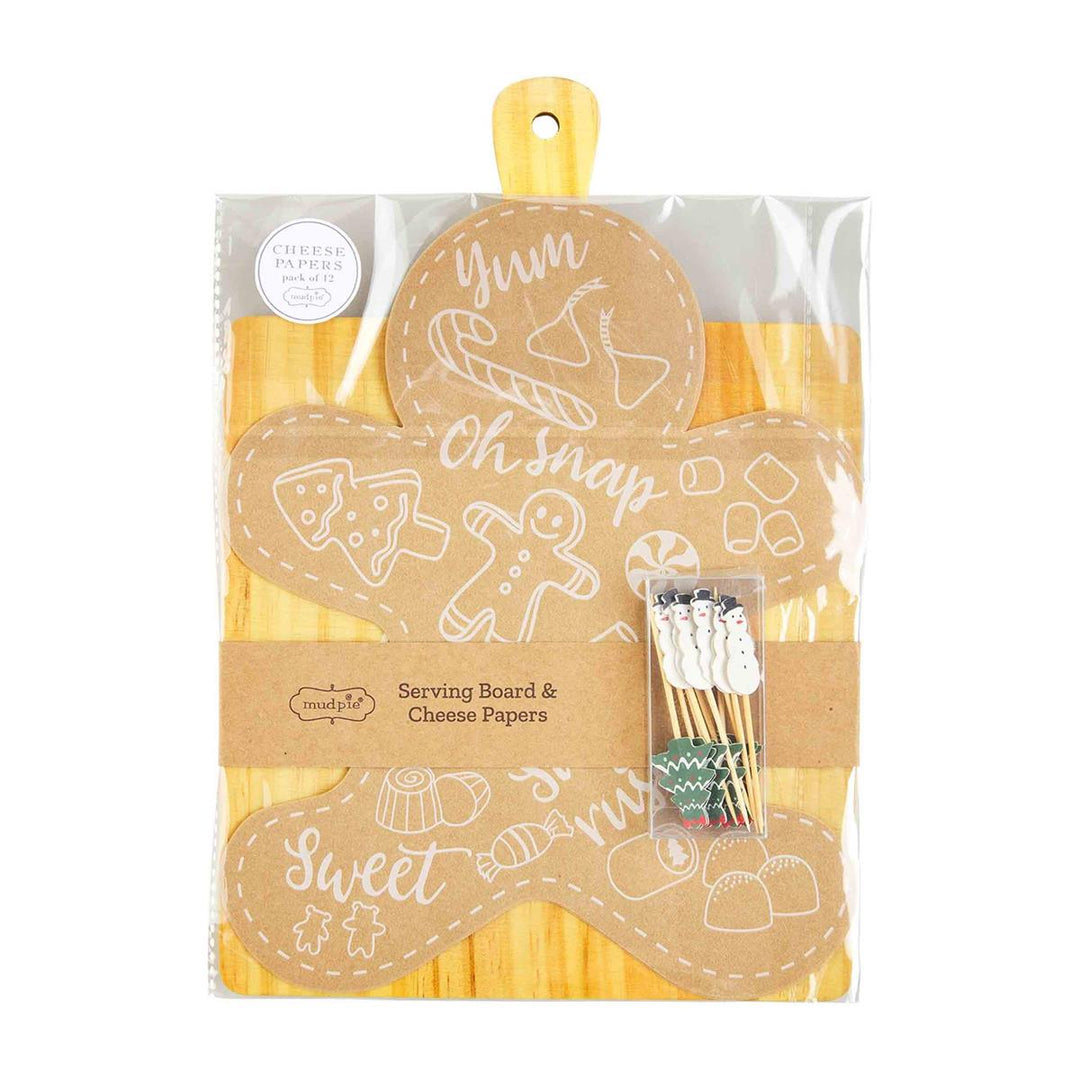 GINGER CHRISTMAS KRAFT PAPER BOARD by Mud Pie