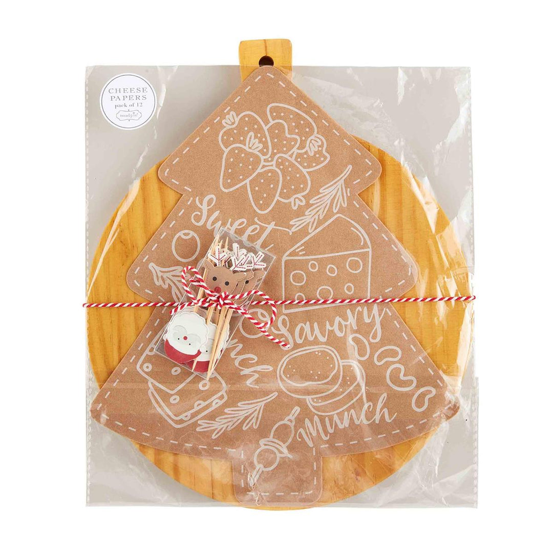 Christmas Tree Kraft Paper Board Set by Mud Pie