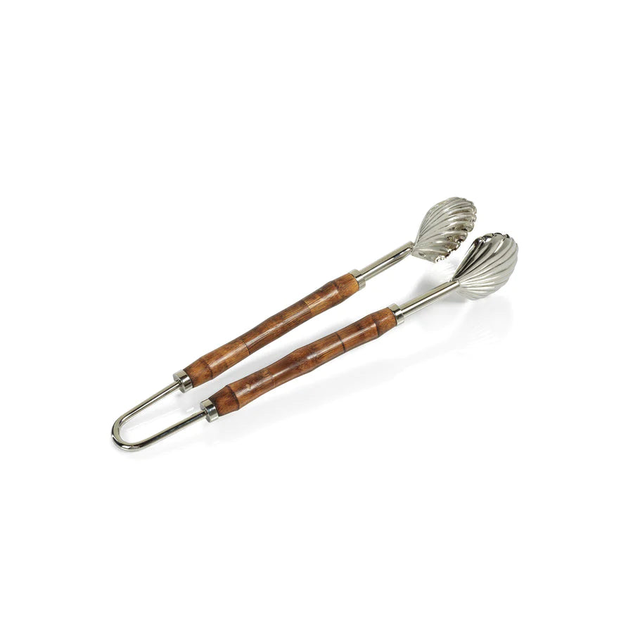 THE COLONY BAMBOO AND NICKEL ICE TONG