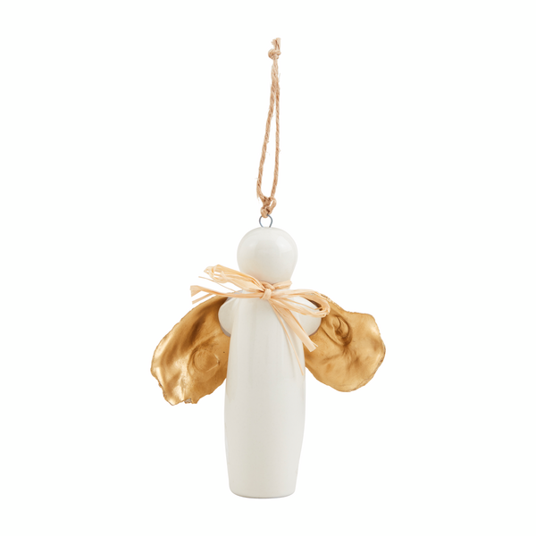 Gold Oyster Wing Angel Ornament