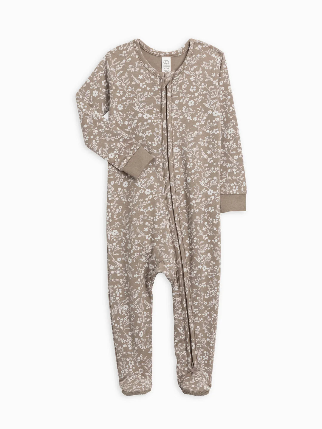 Organic Baby Peyton Footed Sleeper Hailey Floral / Driftwood