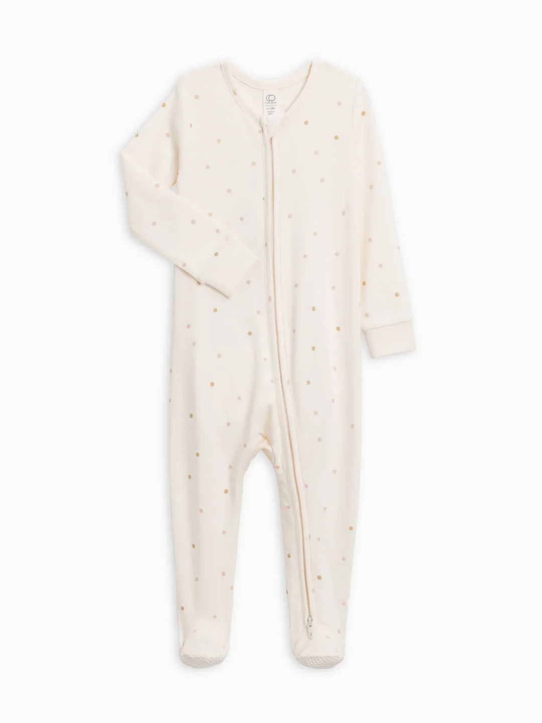 Organic Baby Peyton Footed Sleeper Mini Dot / Fawn
