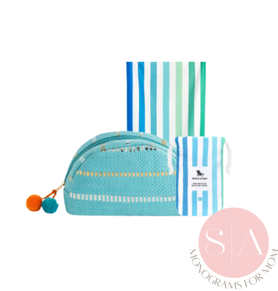 Beach Towel and Pouch Gift Set Monograms for Moms Collection