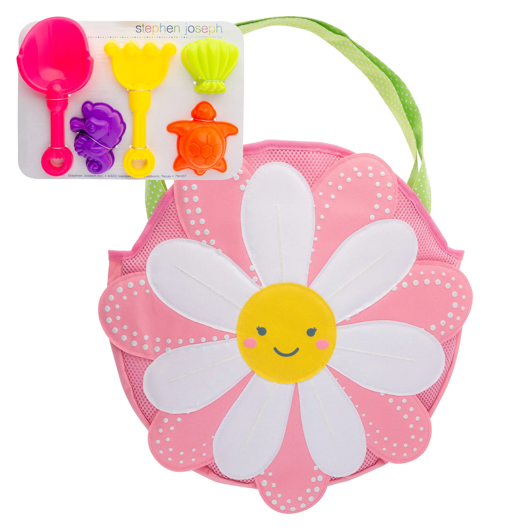 Beach Tote with Sand Toys Flower by Stephen Joseph