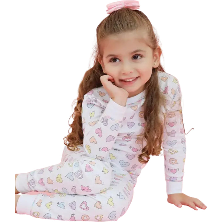 Rainbow Hearts 2-Piece Pajama Set