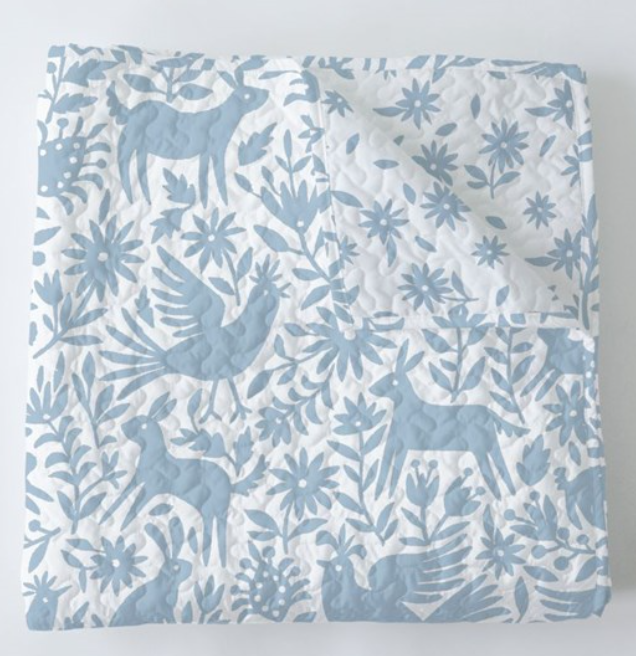 Piper Otomi Light Blue Baby Blanket
