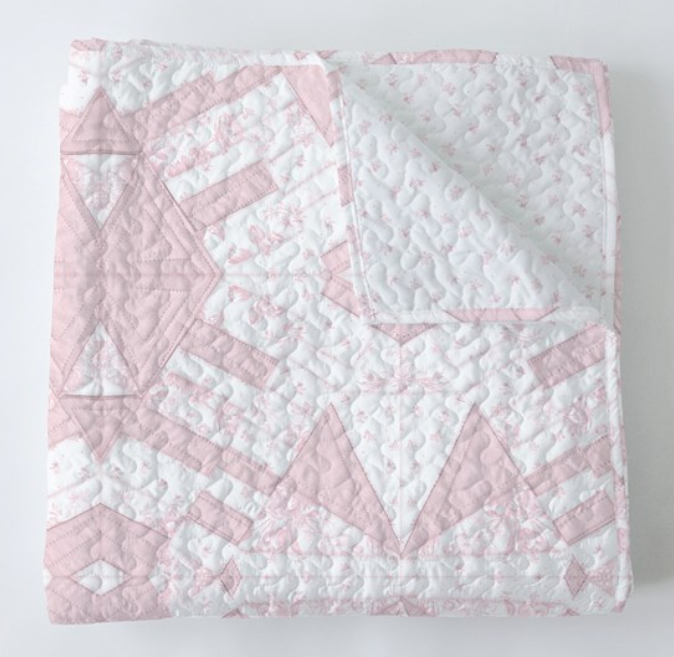 Anabelle Patchwork Baby Blanket in Pink