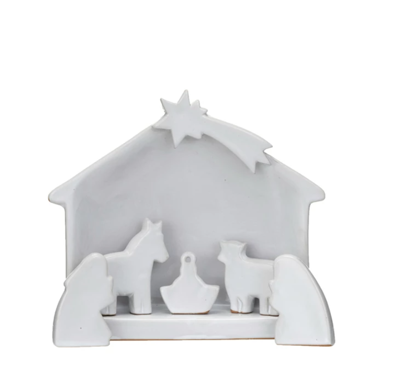 Stoneware Nativity