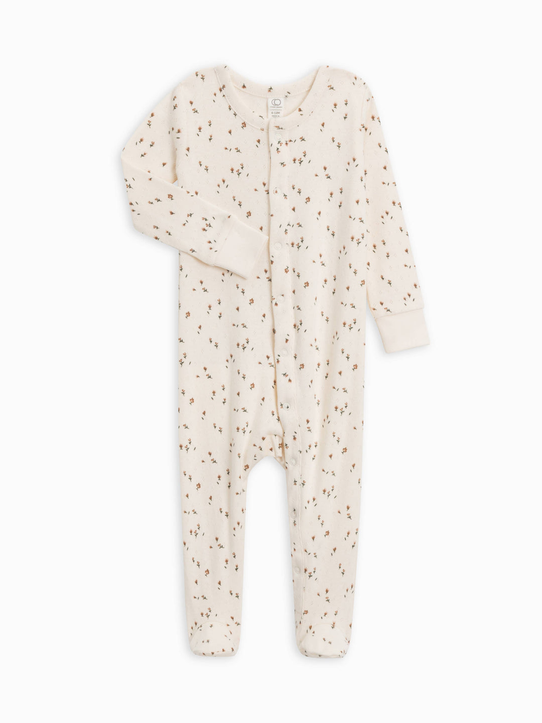 Organic Baby Skylar Pointelle Footed Sleeper in Sadie Floral