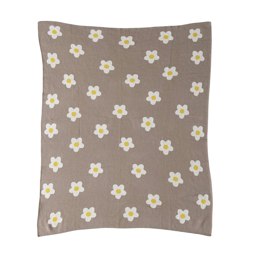Bloom Butterfly 3D - Organic Cotton Jacquard Sweater Knit Baby Blanket