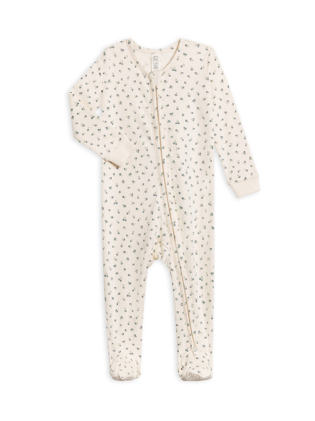 Organic Baby Peyton Zipper Sleeper - Minny Floral / Mist