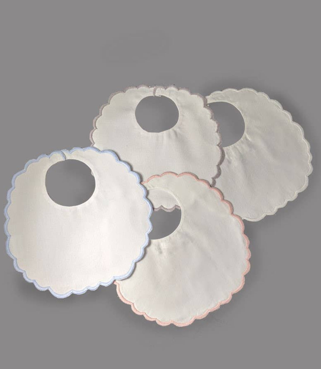 Double Thick Scallop Baby Bibs