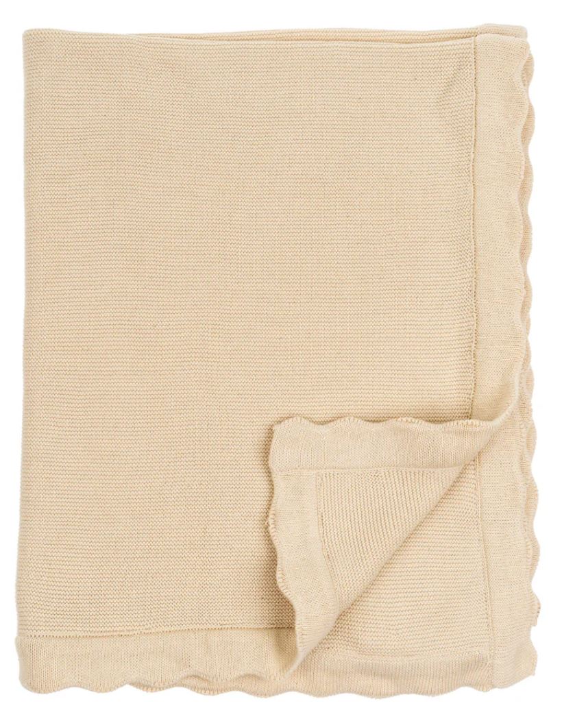 Scallop Knit Baby Blanket