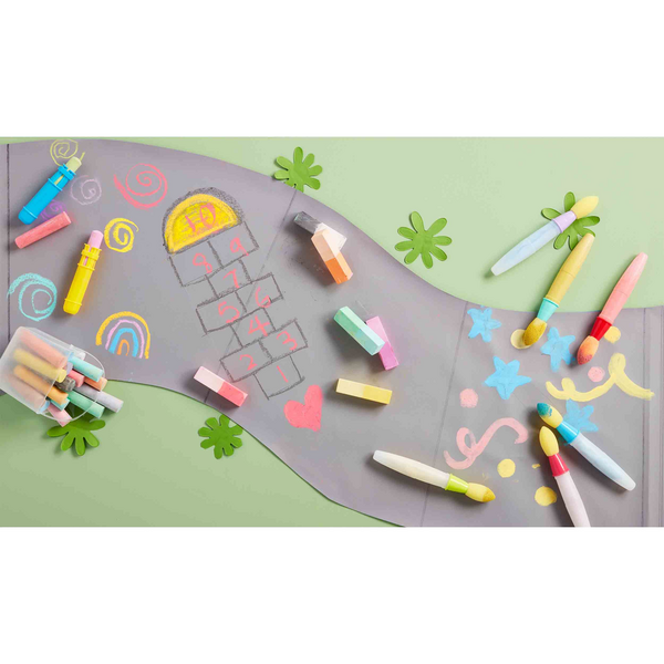 Pink Paint Brush Chalk Set