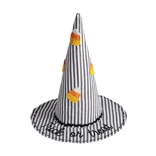SM BEADED WITCH HAT SITTER