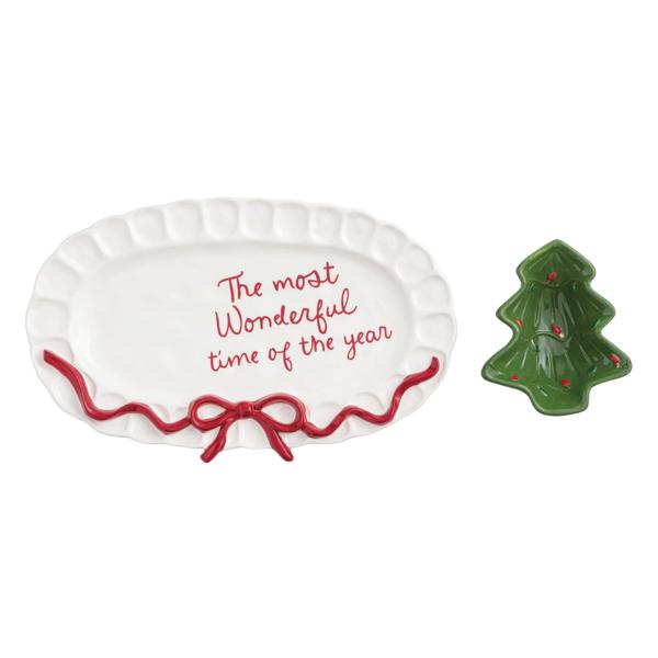 BOW TREE PLATTER AND TIDBIT