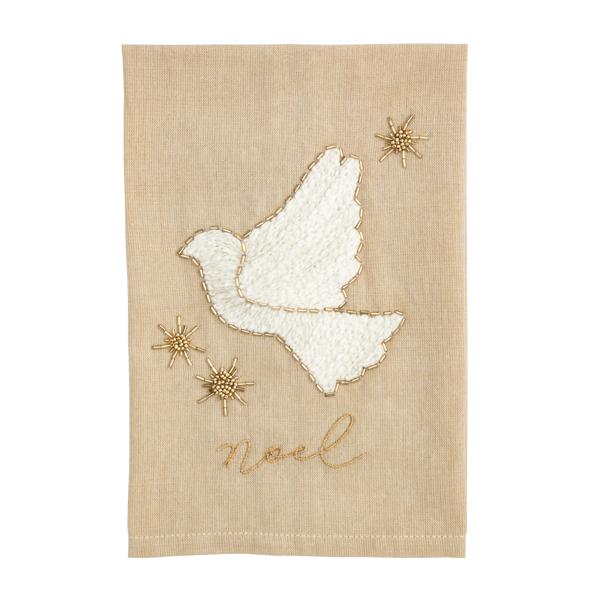 DOVE EMBROIDERED TOWEL