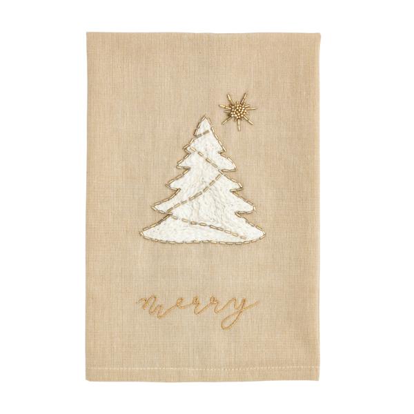 TREES EMBROIDERED TOWEL