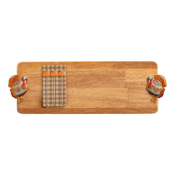 ENAMEL TURKEY WOOD BOARD SET