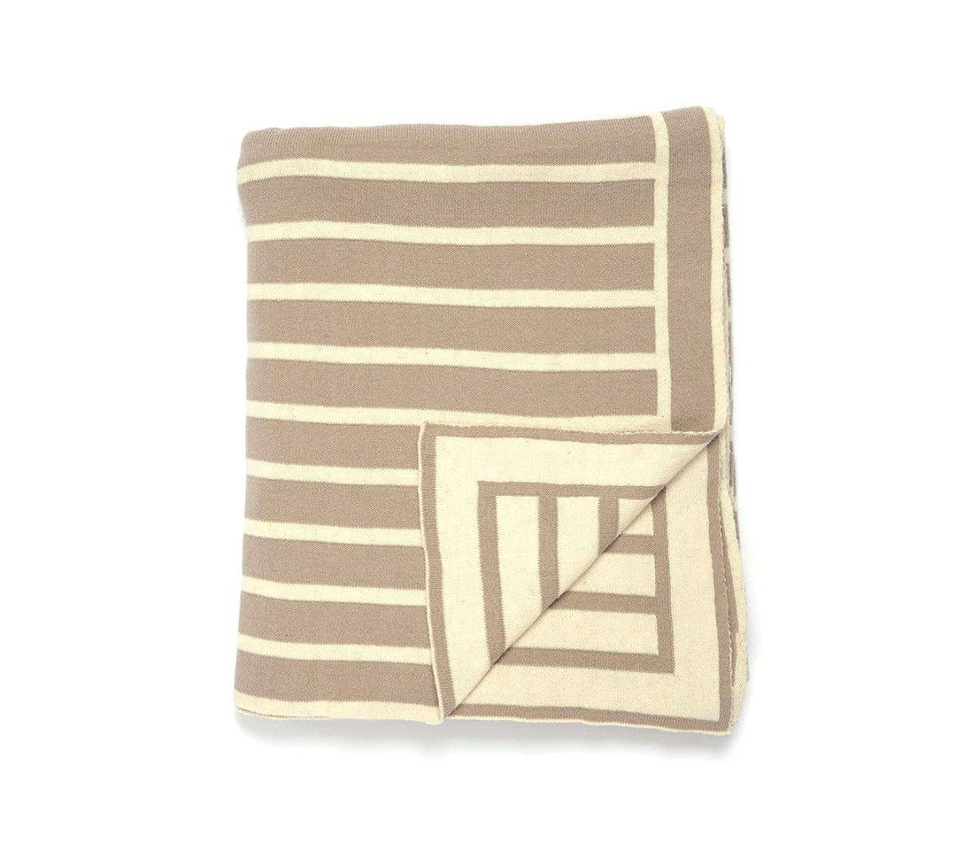 Beach Stripes Knit Throw Blanket