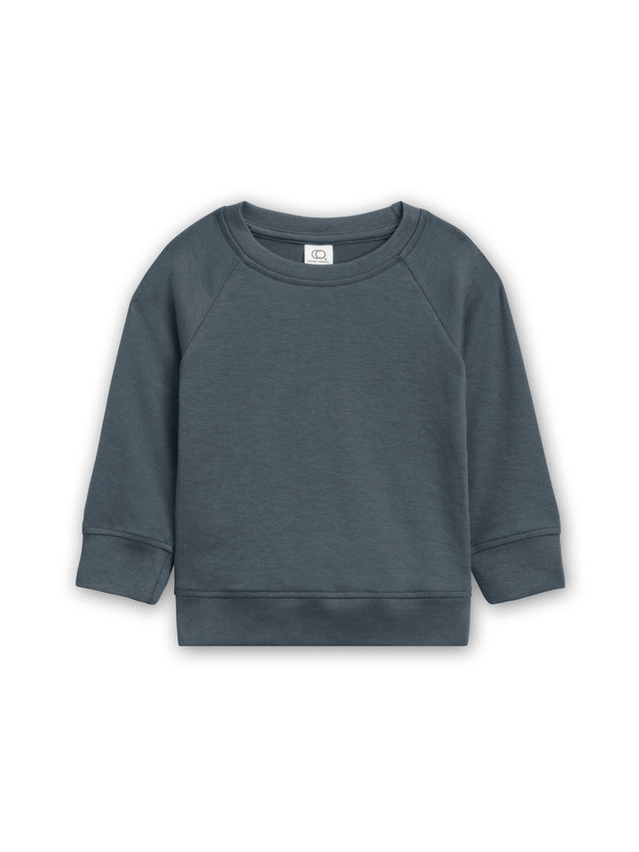 Organic Cotton Baby and Kids Portland Pullover Jogger Set in Harbor Color