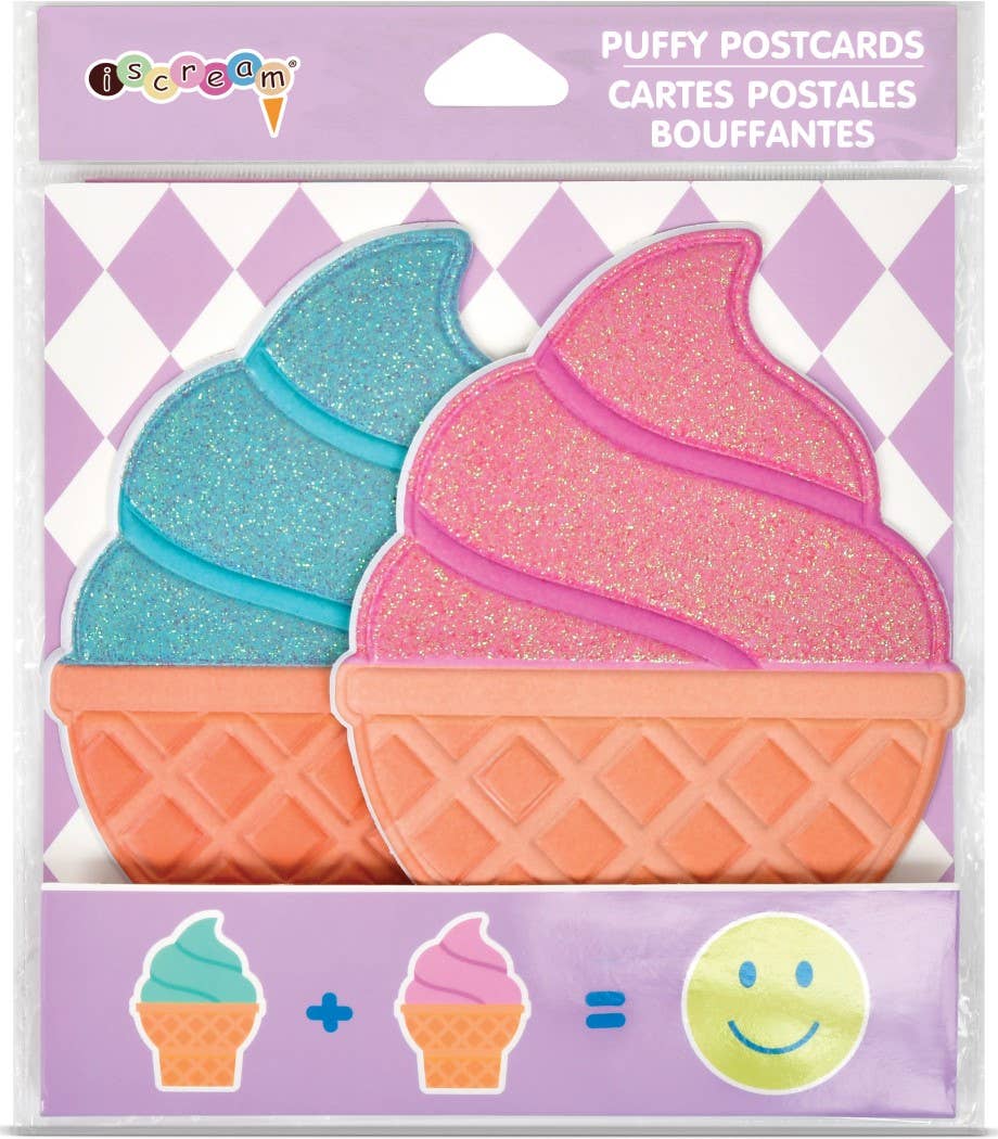 Ice Cream Puffy Postcards