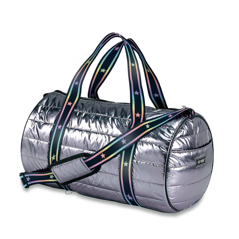 Gunmetal Puffer Duffle w/ Gradient Star Straps