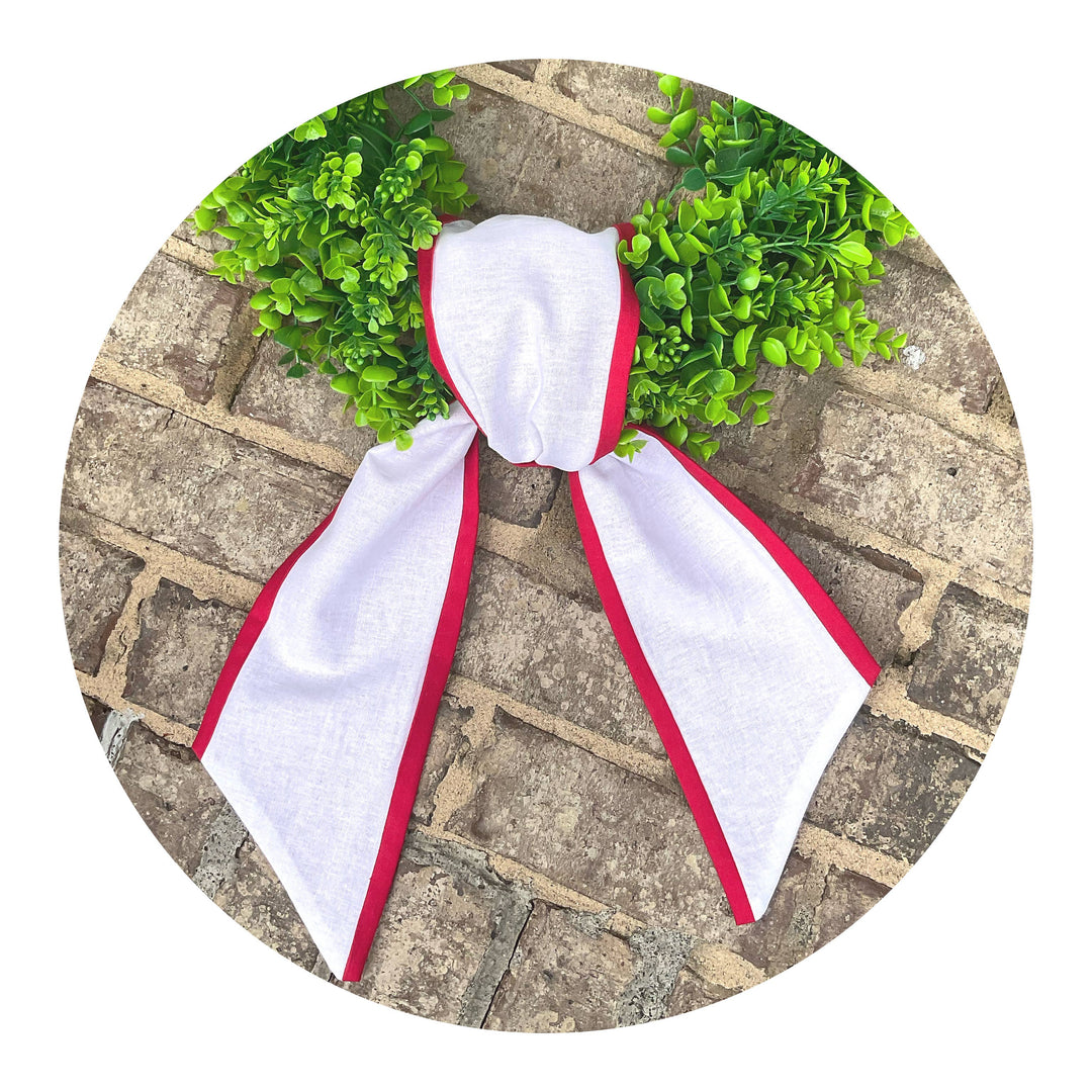 Holiday Two Color Linen Sash
