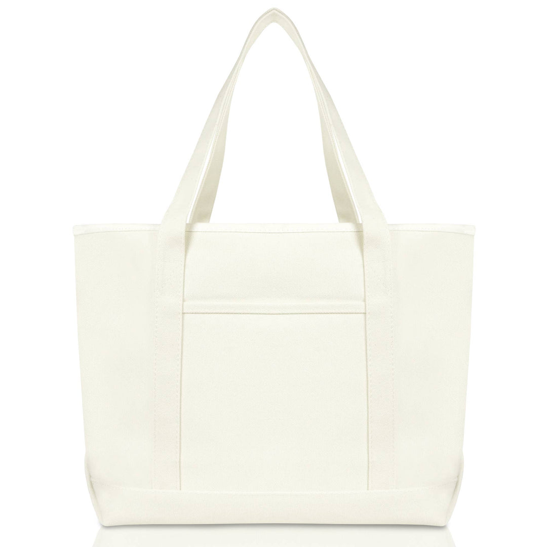 DALIX 23" Premium 24 oz. Cotton Canvas Shopping Tote Bag